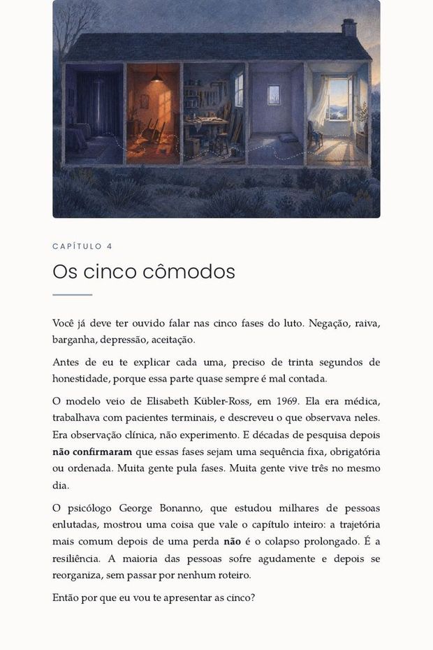 Os cinco cômodos do luto